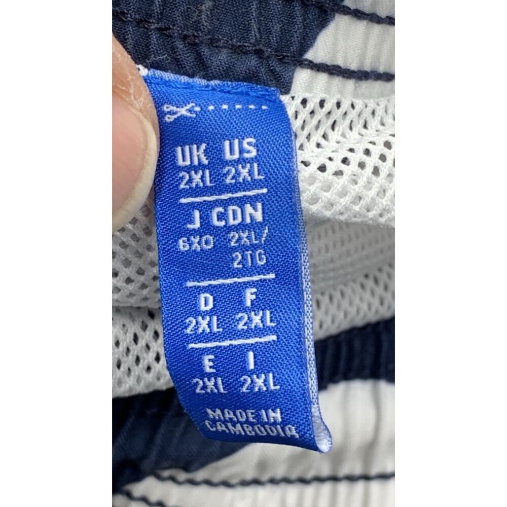 Adidas Men’s Swim Trunks Stan Smith Polkadot blue white Embroidered Lined XXL - Picture 12 of 15